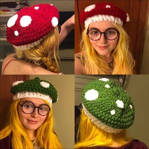 Handmade mushroom hat